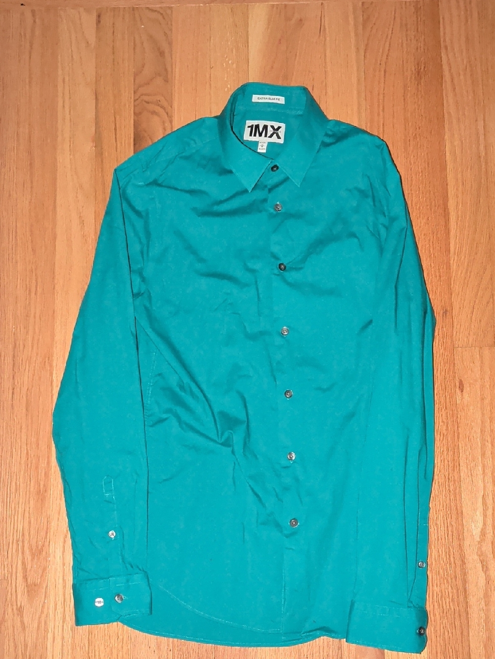 Men's Green Button-Up Dress Shirt